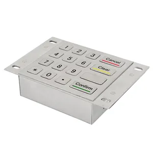 4x4 matris IP65 su geçirmez ATM terminali Kiosk otomat endüstriyel sayısal paslanmaz çelik tuş takımı klavye