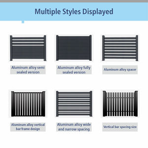 Postes de Aluminio para Cercas con Luces LED 6x6 de Alta Resistencia para Paneles de Lamas Horizontales y Verticales - Product Image 4