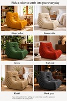 Fauteuil relaxant en velours côtelé Caterpillar, avec éponge compressée intégrée 28D/30D, siège ergonomique profond pour salon