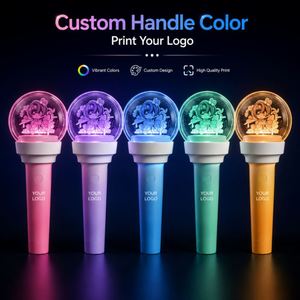 Smart APP <b>Control</b> LED Light Stick Heart Shape Plastic Custom Acrylic Design <b>Bluetooth</b> RGB Portable Romance Style K-Pop Concert - Product Image 1