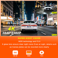 Nueva Cámara para Auto de Alta Definición 4K con Lente Única, GPS, Ángulo de Visión de 170°, Modelo Universal, Visión Nocturna, Grabación Dual Delantera y Trasera, 4G