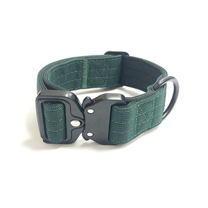 <span class=keywords><strong>Collar</strong></span> de perro acolchado de neopreno suave de nailon táctico <span class=keywords><strong>Extra</strong></span> fuerte de 1,5 pulgadas con hebilla de Metal
