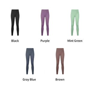 Pantalon de sport personnalisé de haute qualité à taille croisée en V, pantalon de fitness amincissant, legging de yoga taille haute rehausseur de fessiers pour <span class=keywords><strong>femme</strong></span> - Product Image 3