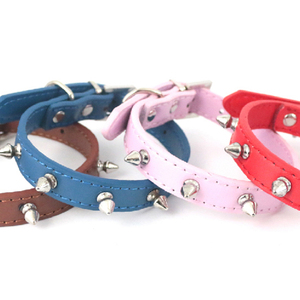 Collier de luxe pour chien modèle YM1079, à dégagement rapide, étanche, léger, avec rivet de style western personnalisable en PU de 2,5x55 cm - Product Image 4