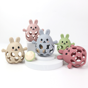 Factory BPA Free Chewable Infant Baby Teething Toys Kids Sensory Rattle Silicone Teether - Product Image 2