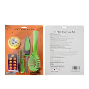 Kit d'outils sculpté de décoration pour sculpter la <span class=keywords><strong>citrouille</strong></span>, outils de découpe à la main, fournitures d'halloween, 14 pièces - Product Image 6