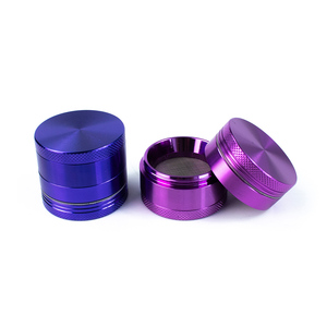 Customized Circual 4 Layers 40/ 50/55/63 mm Aluminium & Zinc Alloy <b>Metal</b> Spice Tobacco Herb <b>Grinder</b> & Customized logo - Product Image 4