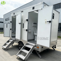 Toilettes mobiles de luxe Goeasy Factory Design, toilettes portables commerciales, remorque de toilettes