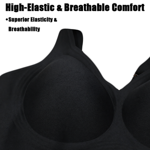 Soutien-gorge sans couture grande taille XXL pour femme, sans armatures, à bonnets moulés, col en V, ventilé, couvrance totale, lingerie de haute qualité - Product Image 3