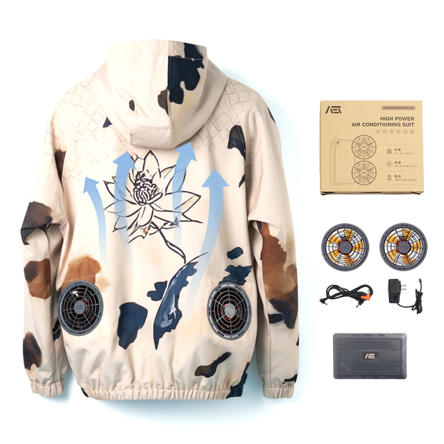 Aobote Fishing Cooling Jacket With Fans and Power Bank DC Port Air Conditioned Clothes Manufacturer for Outdoor Leisure Sport