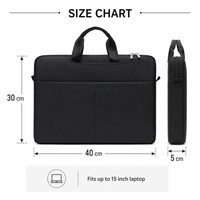 Sac pour ordinateur portable en nylon personnalisé de 15 pouces, résistant à l'eau, sacoche d'affaires avec poignée et bandoulière, fabricant OEM ODM