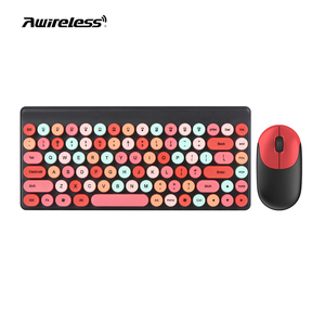 Combo <span class=keywords><strong>Tastiera</strong></span> <span class=keywords><strong>e</strong></span> <span class=keywords><strong>Mouse</strong></span> <span class=keywords><strong>Wireless</strong></span> Multicolore Ergonomico 2.4G per Ufficio con <span class=keywords><strong>Tastiera</strong></span> a 87 Tasti <span class=keywords><strong>e</strong></span> <span class=keywords><strong>Mouse</strong></span> Ottico - Product Image 3