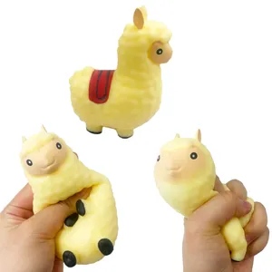 Animales rellenos de arena elásticos Alpaca Squeeze Fidget Toy Elástico Alpaca Squeeze Stretch animal Toys