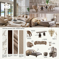 Modernes Luxuriöses Italienisches Design Runder Couchtisch Hochwertiges Maßgefertigtes Gebogenes Sofa Wohnzimmer-Möbelset für Villa-Hotel-Projekte