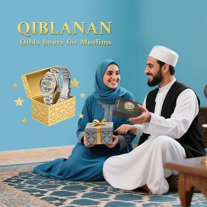 Orologio da polso di preghiera digitale da uomo di lusso Qibla Muslim Azan moda Casual Business Design con corona posizionata di 18mm larghezza <span class=keywords><strong>banda</strong></span> - Product Image 3