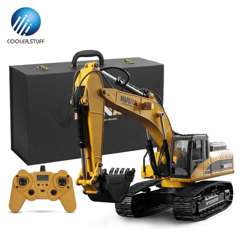 Huina 1580 580 23CH трек из цинкового сплава 1/14 металлический Радиоуправляемый грузовик экскаватор модель ковша рычаг экскаватор строительство гидравлическая радиоуправляемая игрушка