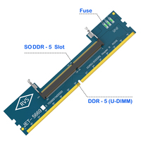 Adaptateur de mémoire RAM DDR3 DDR4 DDR5 SO-DIMM pour ordinateur portable et de bureau, haute vitesse, plug-and-play, convertisseur de mémoire, en stock