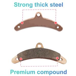 Pièces de kart Accessoires Racing Performance Go Karts Plaquette de frein en céramique frittée pour plaquettes avant Birel (banane) - Product Image 3