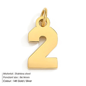 Colgantes y Dijes de Moda Personalizados de Acero Inoxidable 316L a Granel, Dijes con Letras Árabes para la Fabricación de Joyas, Pulseras y Collares - Product Image 2