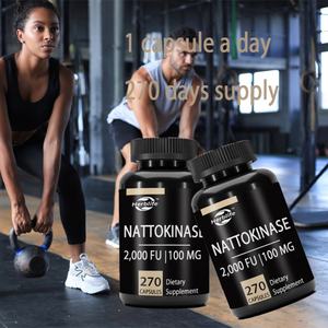 Suplemento de Nattokinasa de Venta Caliente OEM/ODM - 2000 FU de Enzima - 270 Cápsulas de Nattokinasa 100mg - Sin Gluten, Sin OMG, Vegano - Product Image 4