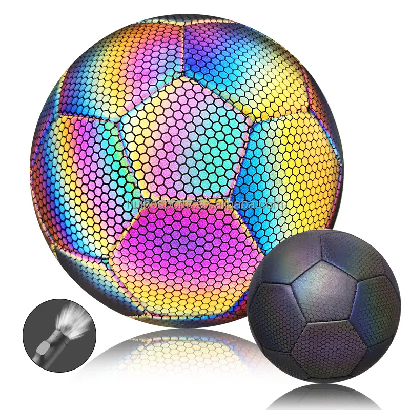 Reflecterende Voetbal Lichtgevende Nachtgloed Voetballen Maat 5 Voetbal Oplichten Bal