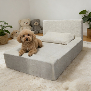 Fabrieks prijs hondenbedden klein tot middelgroot fluweel afneembaar dierenprint topcomfort stijl voor verwende huisdieren - Product Image 1