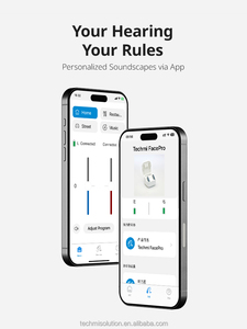 Audífono Híbrido Techmi y Tapón Electrónico 2 en 1, Dispositivo TWS OTC FDA con App para Pérdida Auditiva y Protección Táctica - Product Image 5