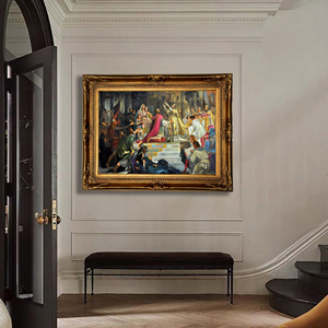 Portrait de figure de qualité musée Charles le <span class=keywords><strong>Grand</strong></span> Reproductions de peinture à l'huile sur <span class=keywords><strong>toile</strong></span> avec cadre doré Art mural - Product Image 5