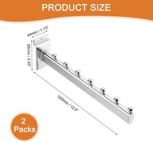Customize 19mm Round Tube 5 Balls Clothing <b>Hooks</b> Slatwall Metal Slotted Wall <b>Hook</b> for Mdf - Product Image 2