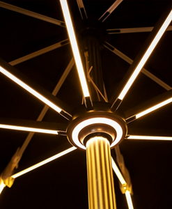 Sombrilla de Lujo Moderna de 10 Pies con Luces LED para Comedor, Hotel, Parque, Restaurante, Sombrilla Comercial Personalizada de Aluminio para Publicidad, Playa, <span class=keywords><strong>Cerveza</strong></span>, Patio - Product Image 5