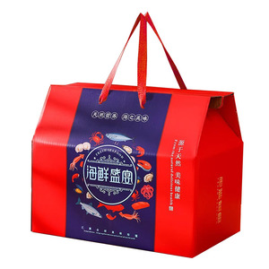 Bán Buôn Sang Trọng Hộp Các Tông Hải Sản Tủ Đông Hộp Quà Tặng Trái Cây Hộp Bao Bì Quà Tặng Sóng Đông Lạnh Hải Sản Vận Chuyển Hộp - Product Image 1