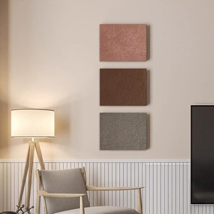 Conjunto de pintura al óleo texturizada de color sólido para decoración de pared de sofá de sala de estar, obra de arte pintada a mano minimalista moderna - Product Image 3