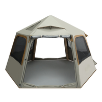 Tenda Keluarga Mewah Zentopia Anti Air Bahan Oxford Tiup Otomatis untuk 4-6 Orang, Cocok untuk Berkemah, Glamping, Resor, Luar Ruangan, Siap Pakai untuk Empat Musim