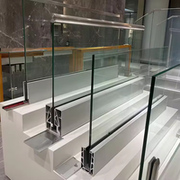 HDSAFE Accessoires modernes pour balustrades en verre de balcon, extérieur, intérieur, bord de mer, escalier, terrasse, canal en verre, clôture, balustrade sans cadre