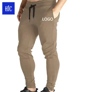 Hic 2021 Nieuwe Stijl Heren Zip Jogger Broek-Casual Gym Workout Track Broek Comfortabele Slim Fit Tapered Joggingbroek met Zakken