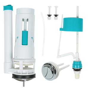 Kit de réparation <span class=keywords><strong>universel</strong></span> OUNASI pour réservoir de toilettes <span class=keywords><strong>WC</strong></span>, installation facile, économie d'eau, double chasse, <span class=keywords><strong>bouton</strong></span> <span class=keywords><strong>poussoir</strong></span>, pièces de valve de remplissage - Product Image 1