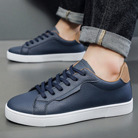 Fabricant en gros de chaussures de skate minimalistes en cuir pour hommes, baskets décontractées à lacets pour le quotidien, supporte la personnalisation du logo OEM