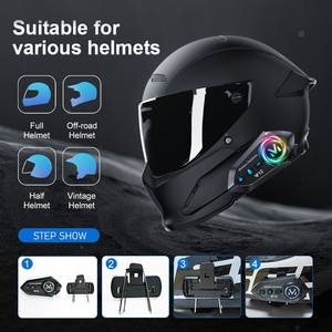 Casque de moto Y12 OEM avec puce Bluetooth 5.4 et réduction de bruit CVC+DSP - Product Image 3