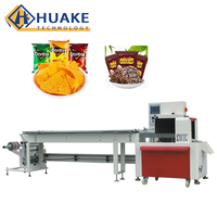 Machine d'emballage horizontale à flux continu, ligne de production automatique d'emballage alimentaire pour biscuits, pain, gâteaux, barres de céréales