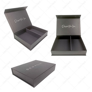 Vàng Stamp Hand Make Hình Dạng Cuốn Sách Fancy Box Lật Top Tông Hiển Thị Quà Tặng Box Với Nam Châm - Product Image 5