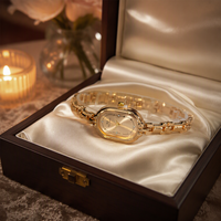 Montre à quartz ovale pour femme, design minimaliste vintage de luxe, polyvalente et tendance PRO23