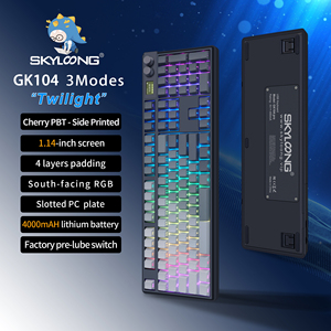 SKYLOONG <strong>104</strong> 3 Mode <strong>Wireless</strong> RGB <strong>Keyboard</strong> Custom 100% Screen Knob Hot-Swappable Side-Engraved PBT Keycap Pc <strong>Keyboard</strong> Gaming - Product Image 2