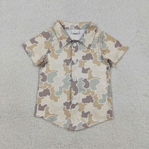 Stock Girls <b>Khaki</b> Camo Summer Tee <b>Shirts</b> Soft Spandex/Organic Cotton Hunting Wear Wholesale Boutique Factory Price Hot Clothing - Product Image 1