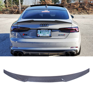 For A5 S5 RS5 B9 4Door Sportback M4 Style Honeycomb Carbon Fiber Rear Spoiler Trunk Wing 2016-2025 - Product Image 1