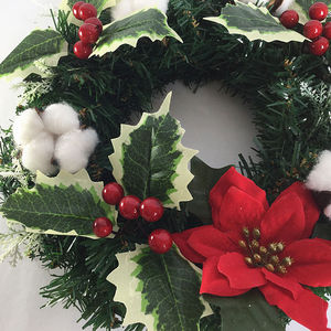 20/30/40cm fatti a mano di natale corona di natale di festa ghirlanda simulazione di natale <span class=keywords><strong>albero</strong></span> di natale decorazione di festa di nozze corona - Product Image 6