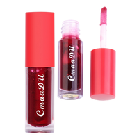 Vente en gros de 6 couleurs brillant à lèvres changeant de fruits marque privée maquillage quotidien cosmétique avec glaçure hydratante imperméable à l'eau teinte pour les lèvres