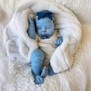 <span class=keywords><strong>Muñeca</strong></span> Reborn de Silicona de 48cm, Azul, para Niñas, Cuerpo Completo de Vinilo, Dormida, para Muñecas Reborn de 18 Pulgadas - Product Image 4