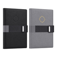 Carnet de notes professionnel en cuir PU B5 avec fermeture à boucle, 100 feuilles lignées, journal de bureau, cadeau d'entreprise, logo personnalisé, vente en gros