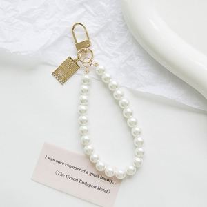 Porte-clés Ours Mignon avec Perle Blanche Transparente, Léger, pour Poignet, Breloque de Sac Téléphone, Cadeau - Product Image 3