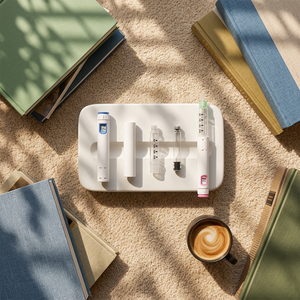 Stylo injecteur jetable pratique avec capuchon de sécurité et marqueur de dose précise - Product Image 1